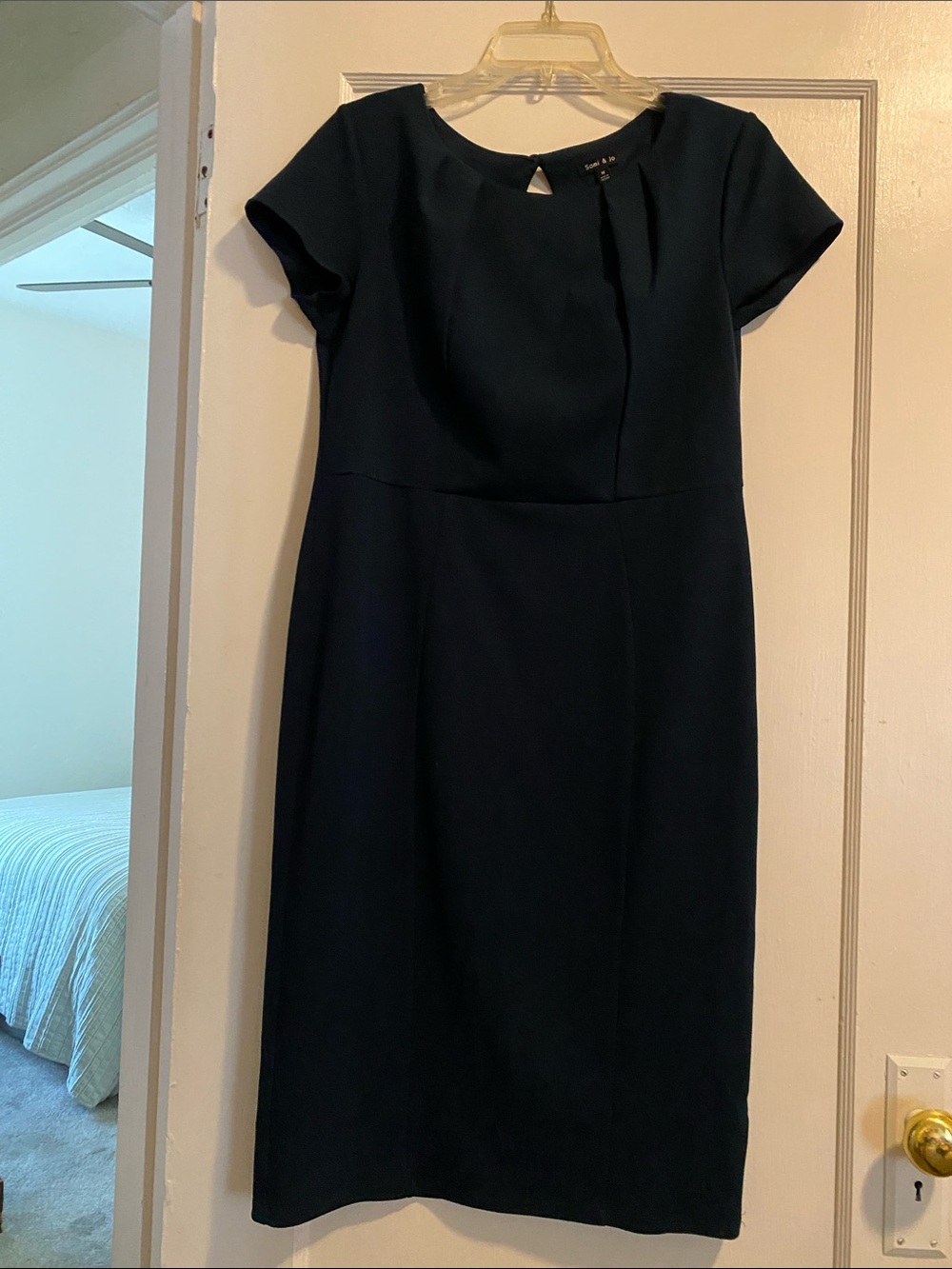 Sami & Jo Classic Navy Short-Sleeve Sheath Dress